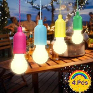 Pidulikud akutoitega rippuvad lambid (4 tk) | HALOGLO