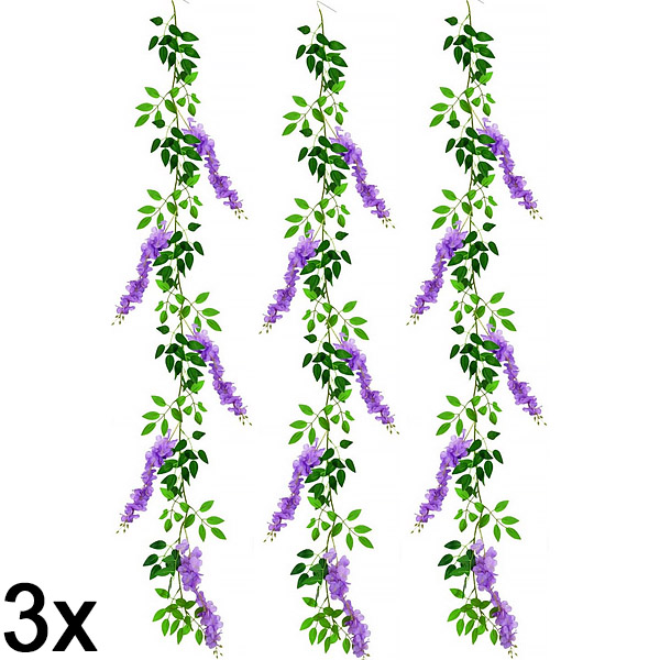 3x Kunstlik Wisteria lillede viinapuu | WISBLOOM