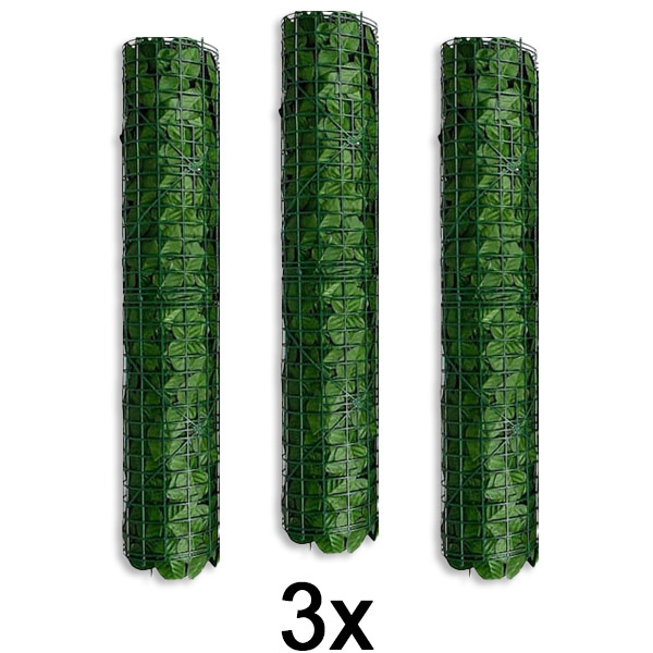 3x Kunstlike lehtedega privaatsuspaneel | LEAFPANEL