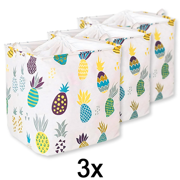 3x Kokkupandav suur hoiukast CLOTHBOX